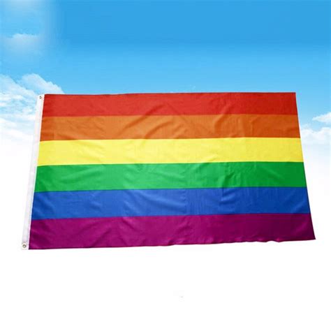 150x90cm colorful rainbow flag lightweight polyester gay parade rainbow