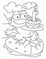 Birthday Frog Happy Coloring Pages Dad Papa Toad Cake Cute Frogs Color Precious Moments Printable Getcolorings Comments Popular Print Mom sketch template