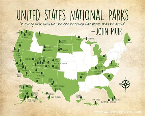 road trip national parks usa map