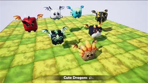 cute dragons in characters ue marketplace