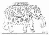 Colouring Elephant Indian Coloring Pages India Color Print Elephants Sheets Hindu Drawing Animal Printable Activity Outline Village Drawings Animals Gate sketch template