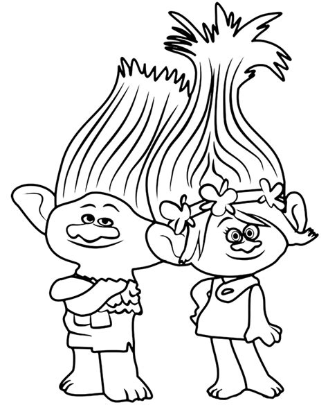 trolls  colorear poppy coloring page coloring pages cartoon