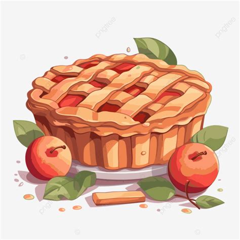 apple pie clipart cartoon apple pie cake  apples vector apple