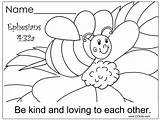 Coloring Pages Bible Printable Preschool Christian Kids Kind Sheets School Preschoolers Sunday Lessons Children Other Another Color Activities Loving Bee sketch template