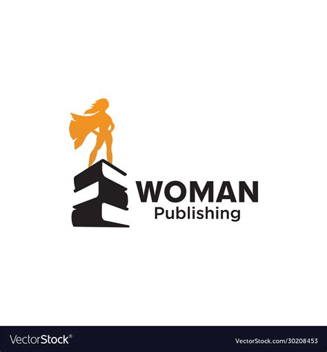 book publishing  woman logo design template vector image