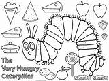 Hungry Caterpillar Very Coloring Pages Food Printable Colouring Story Everfreecoloring Sheets Kids Hungrycaterpillar sketch template