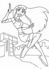 Coloring Starfire Pages Titans Teen Color Coloriage Getcolorings Par Print Printable sketch template