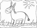 Asno Mula Burro Primeraescuela Donkey Animales Granja sketch template