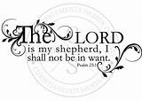 Psalm Lord Shepherd 23 Clipart Vinyl Wall Coloring 23rd Bible Statement Pages Template Christianstatements Decal sketch template