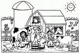 Coloriage Bauernhof Ferme Ausmalbilder Farmyard Barnyard Ausmalen Malvorlagen Sheets Ausdrucken Coloringhome Macdonald sketch template