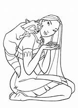 Pocahontas Color Coloring sketch template