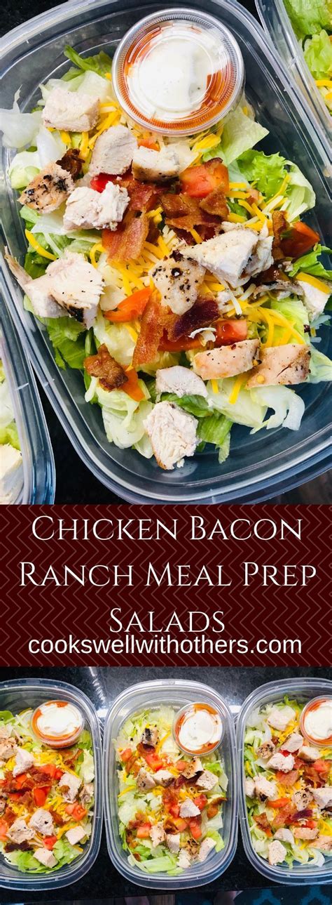 chicken bacon ranch meal prep salads mealprep salad meal prep