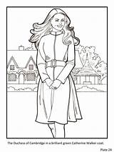 Coloring Pages Kate Royalty Colouring Book Cambridge Royal Fashion Duchess Princess Etsy Drawing Adult Choisir Tableau Un Books sketch template