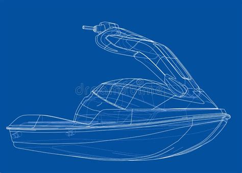 jet ski sketch vector stock vector illustration  jetski
