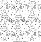 Coloring Christmas Claus Santa Tree Vector Snowflake Wrapping Gift Paper Book sketch template