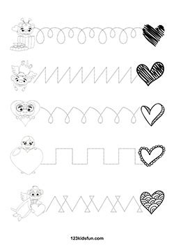 valentines day worksheets  kids fun apps