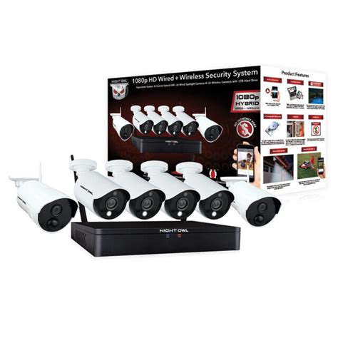 night owl wirelesswired  tb hdd p night vision security camera system  sale  ebay