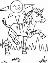 Zebra Savannas Zoo Kidsplaycolor Animals sketch template