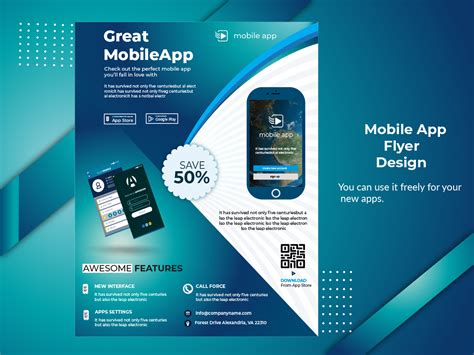mobile apps promotion flyer design uplabs