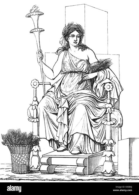 demeter la diosa de la cosecha  la agricultura la mitologia griega fotografia de stock alamy