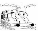 Easy Coloring Train Thomas Pages Kids Printable Book sketch template