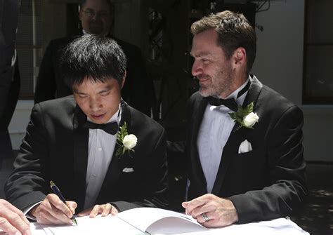 australia s first gay weddings held in capital the japan
