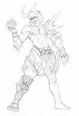 Barbatos Demon Overlord Deviantart Drawings sketch template