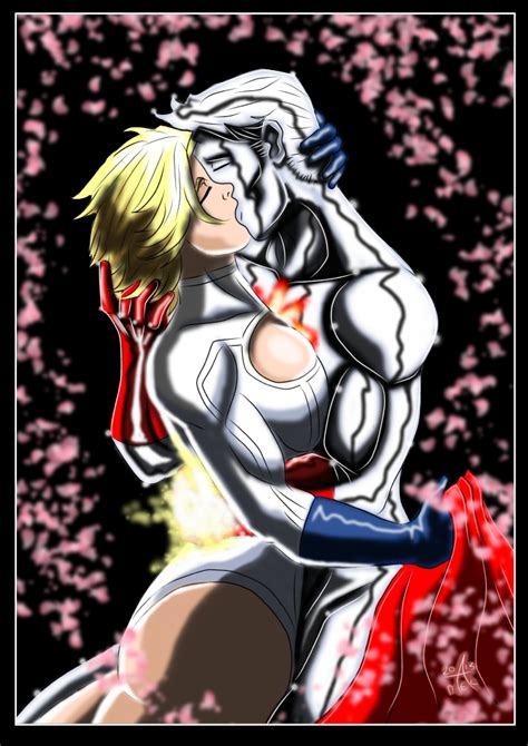 powergirl and captain atom a moment by adamantis on deviantart