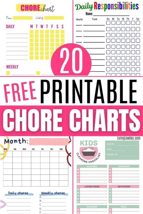 printable chore charts  kids grab
