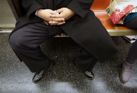 ‘manspreading on new york subways is target of new m t a