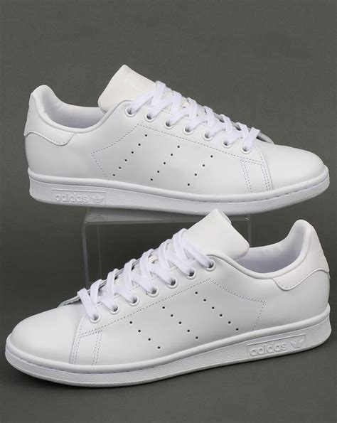 adidas stan smith trainers triple white leather  casual classics