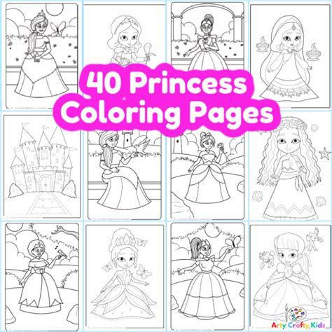 fairy tale princess coloring pages arty crafty kids
