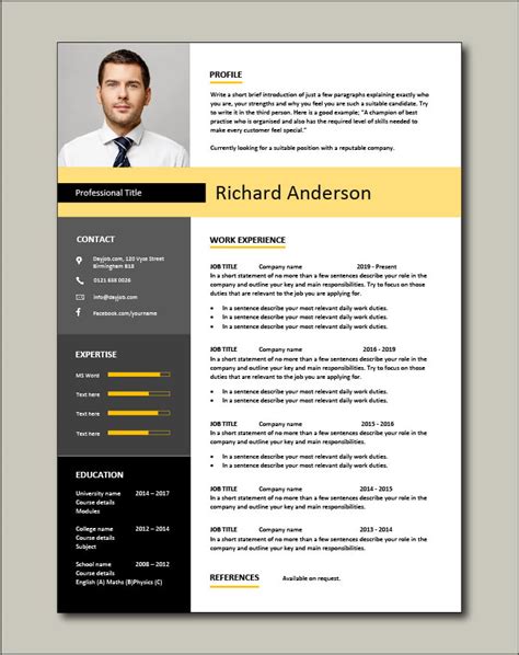 cv examples templates creative downloadable fully editable