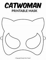 Catwoman Maske Cutouts Colorare Supereroi Antifaz Simplemomproject Superhéroes Mascaras Niño Acessar Maschere Bambini Ausmalen Coloringhome sketch template