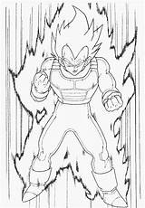 Dbz Trunks Saiyan Goku Vegeta Colorier Prince Coloringhome sketch template