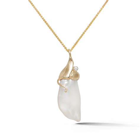 freshwater baroque pearl pendant ind dejonghe original jewelry