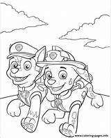 Patrol Coloring Paw Chase Marshall Running Pages Printable Print Color Book sketch template