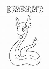 Dragonair Colorare Disegno sketch template