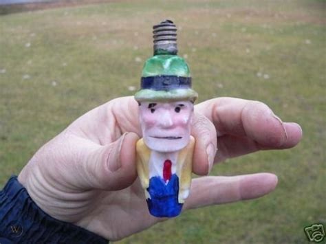 old milk glass figural christmas tree light dick tracy