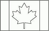 Flag Canadian Template Coloring Pages sketch template