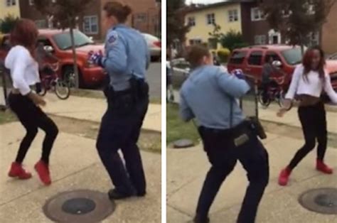 a cop and a 17 year old girl turned a confrontation into a dance off