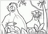 Bagheera Baloo Mowgli Helps sketch template