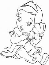 Coloring Princess Baby Pages Disney Ariel Drawing Printable Girls Kids Color Aurora Adults Recommended Girl Getdrawings sketch template