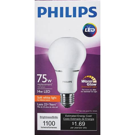 philips led light bulb  warm white  equivalent  ct walmartcom walmartcom