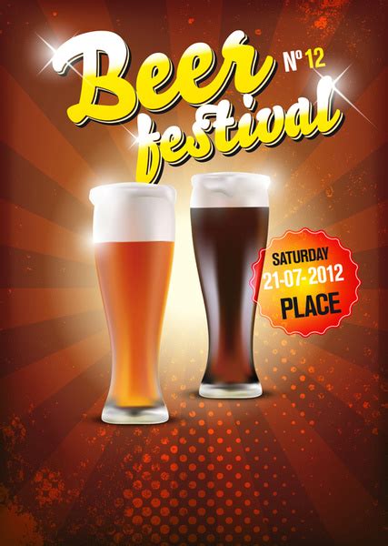 Best Beer Advertising Poster Vector Graphics Free Vector