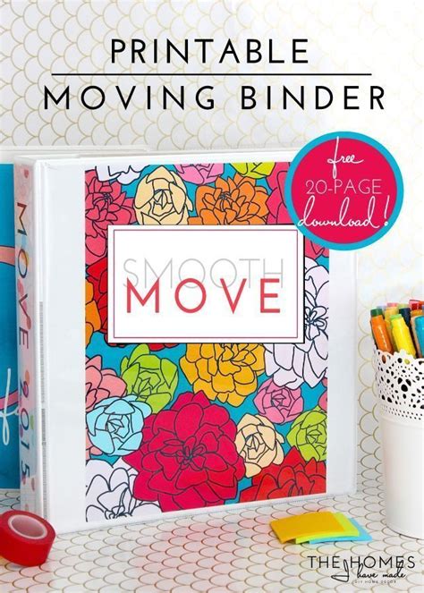 printable moving binder moving printables moving organisation
