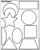 Coloring Pages Shapes Color Shape Educational Printable Kids Sheets Basic Found sketch template