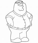 Family Guy Coloring Pages Peter Printable Kids Characters sketch template