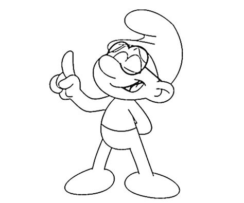 brainy smurf coloring page