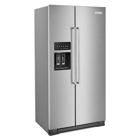 kitchenaid  cu ft counter depth side  side refrigerator  ice maker stainless steel